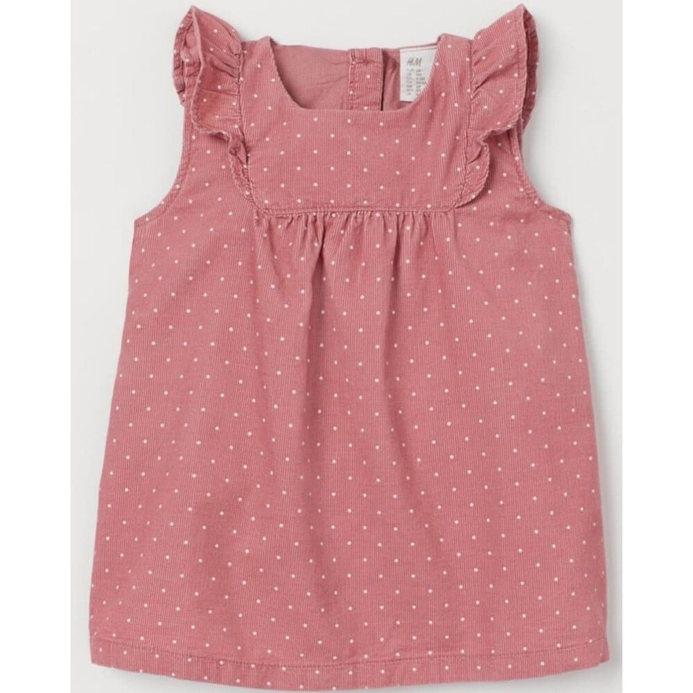 H&M pink polka dot dress 4-6 Months